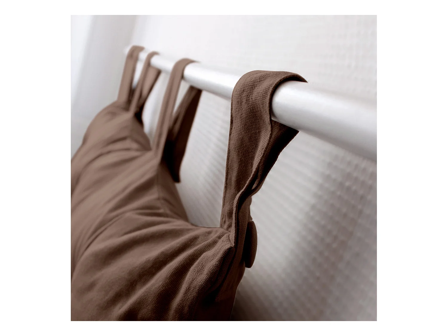 Coussin Tête de Lit Uni "Panama" 70cm Vison