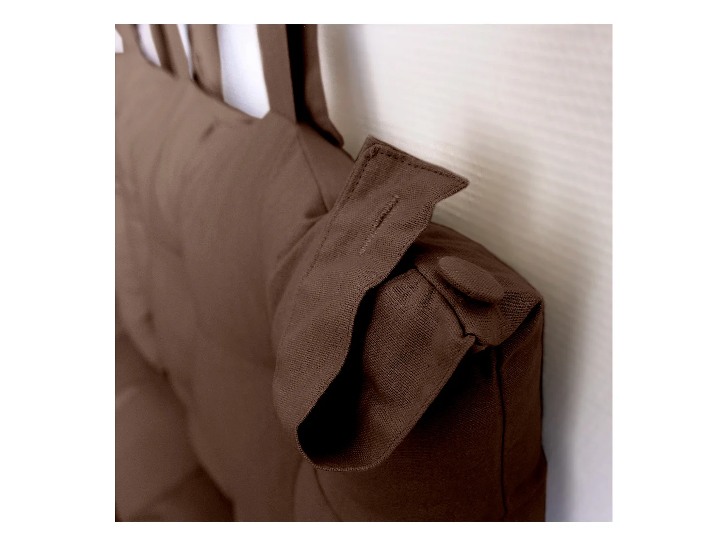 Coussin Tête de Lit Uni "Panama" 70cm Vison