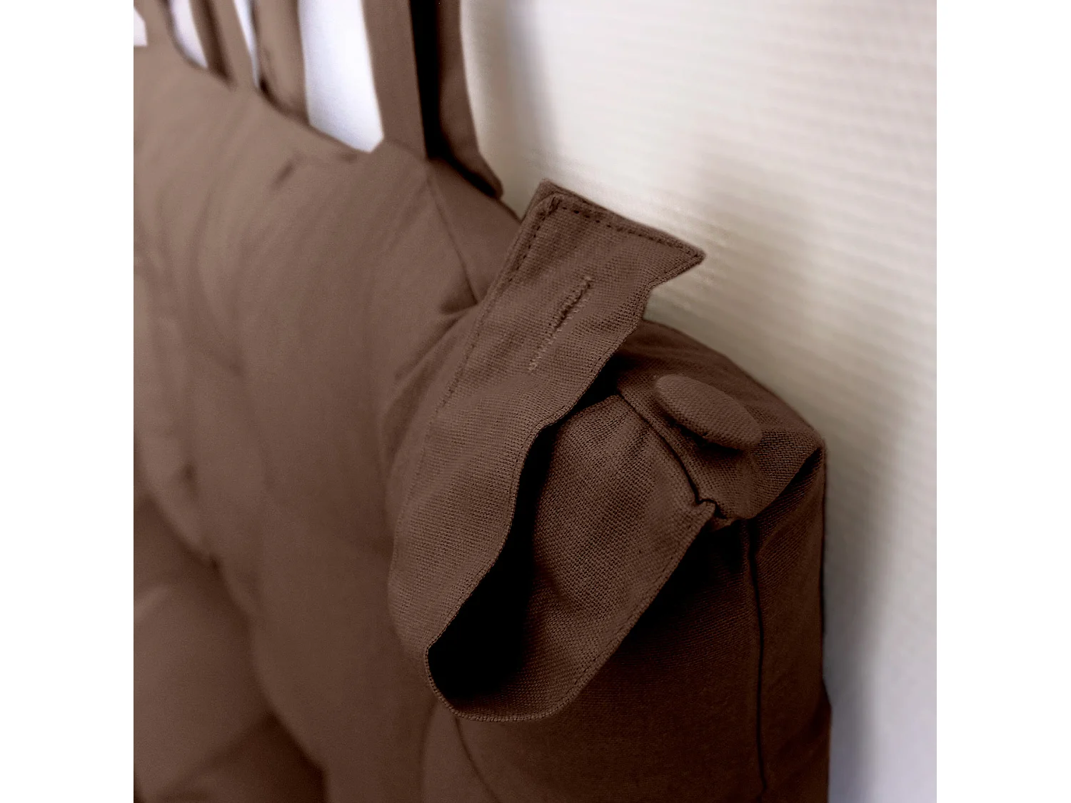 Coussin Tête de Lit Uni "Panama" 70cm Vison