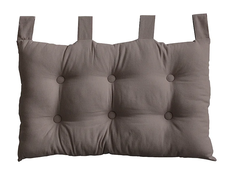 Coussin Tête de Lit Uni "Panama" 70cm Vison