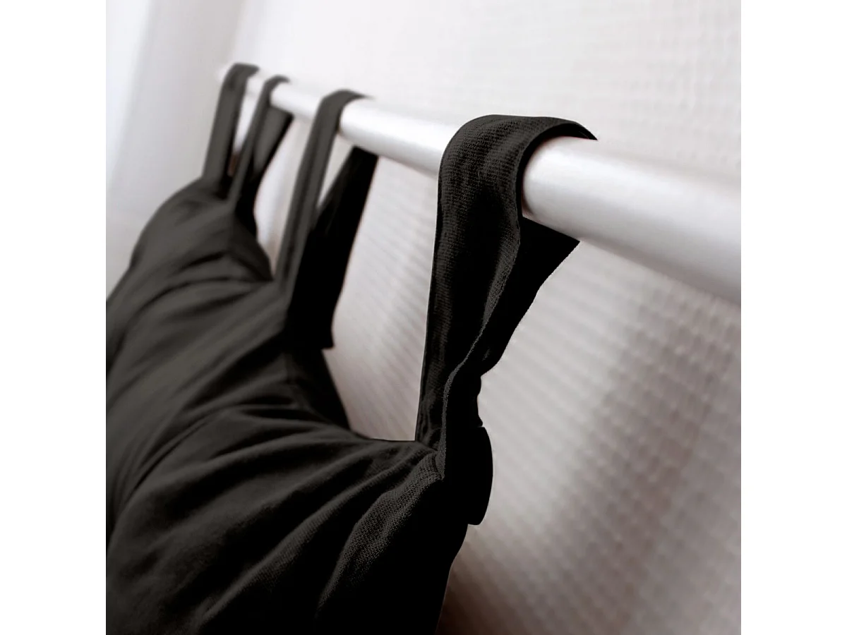 Coussin Tête de Lit Uni "Panama" 70cm Noir