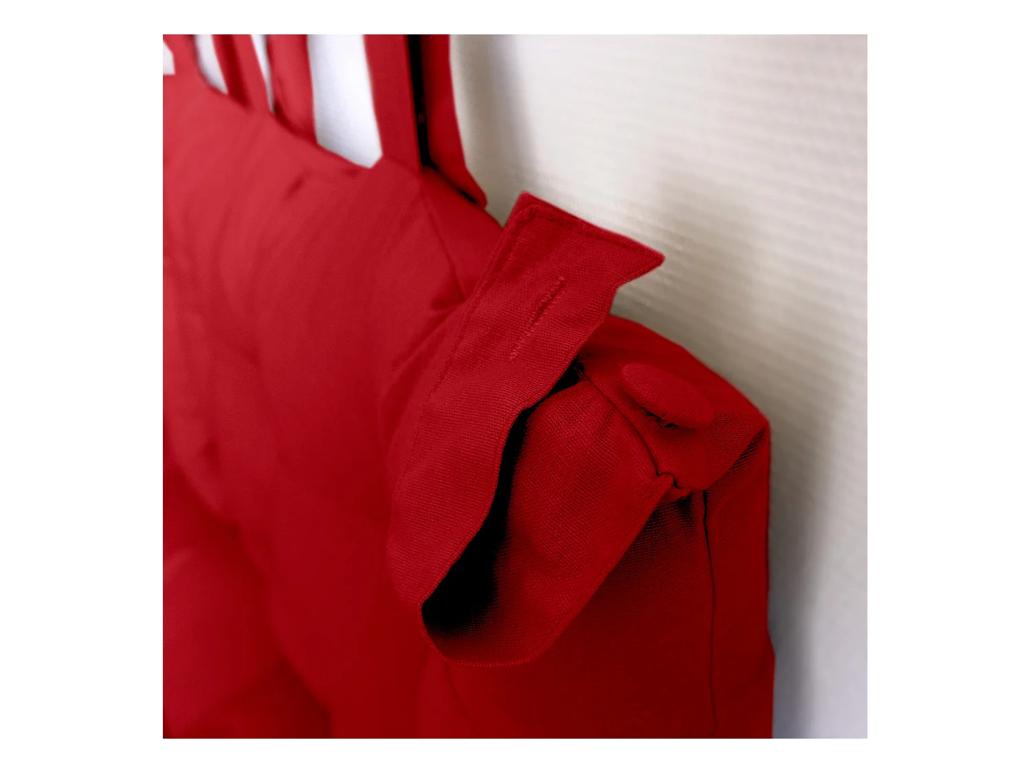 Coussin Tête de Lit Uni "Panama" 70cm Rouge