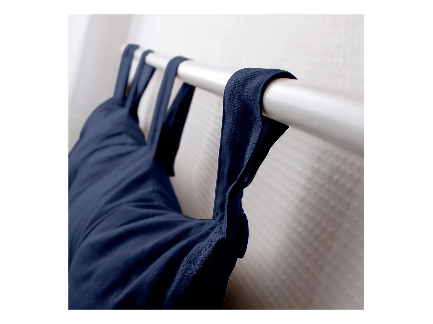 Coussin Tête de Lit Uni "Panama" 70cm Bleu Marine