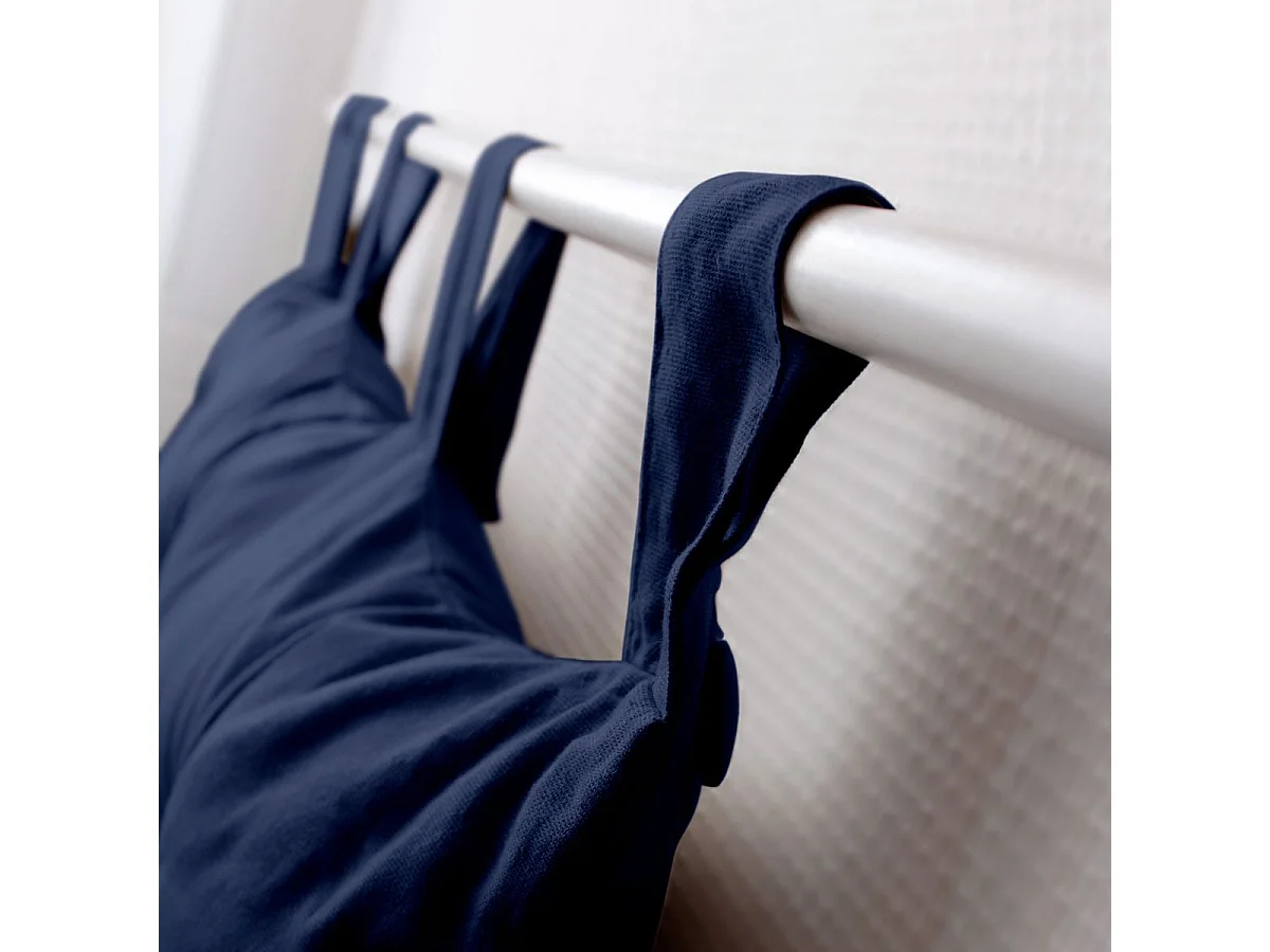 Coussin Tête de Lit Uni "Panama" 70cm Bleu Marine