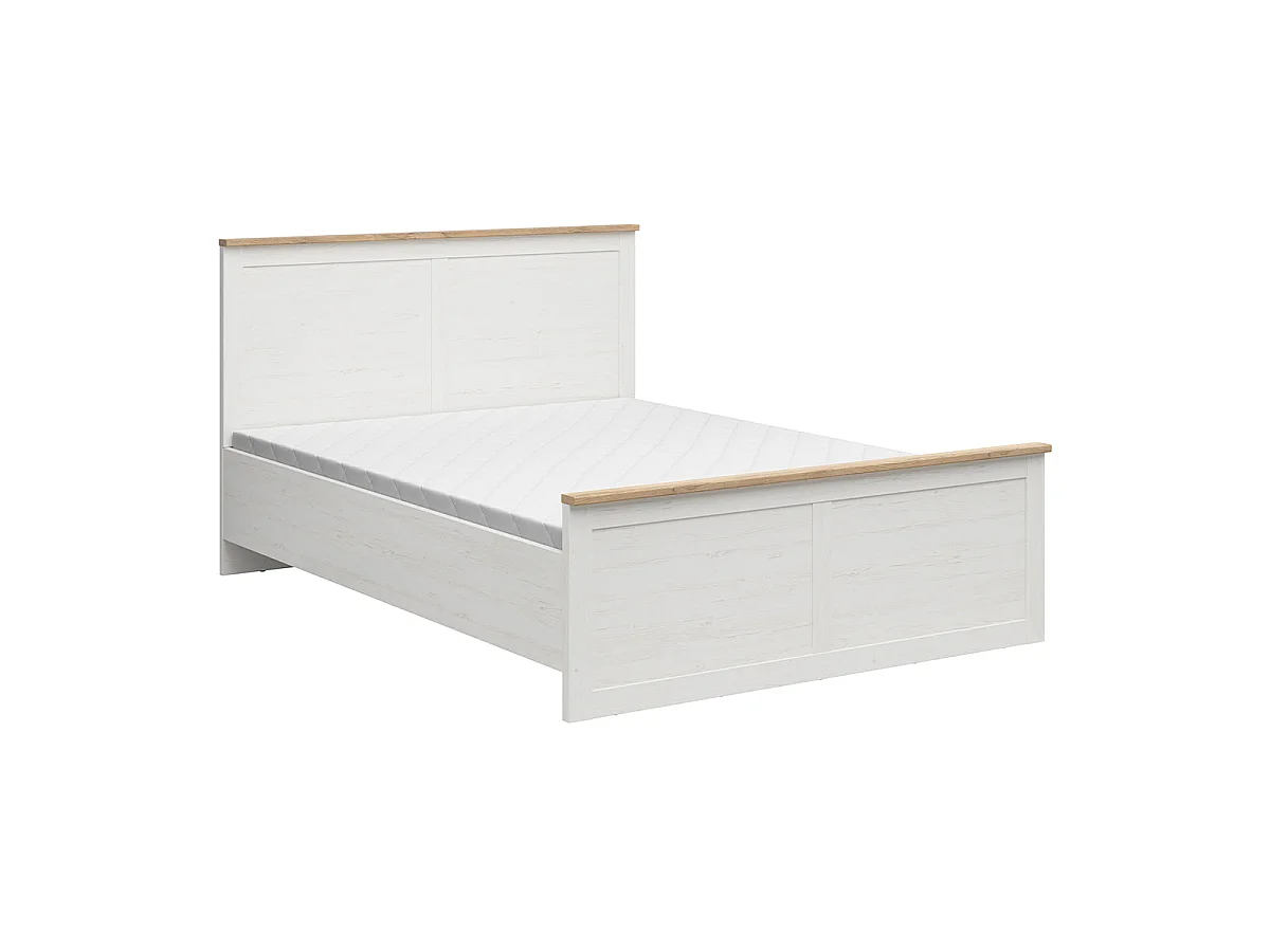 Kisteseng 160x200 lamelbund inkluderet Aksel Hvid
