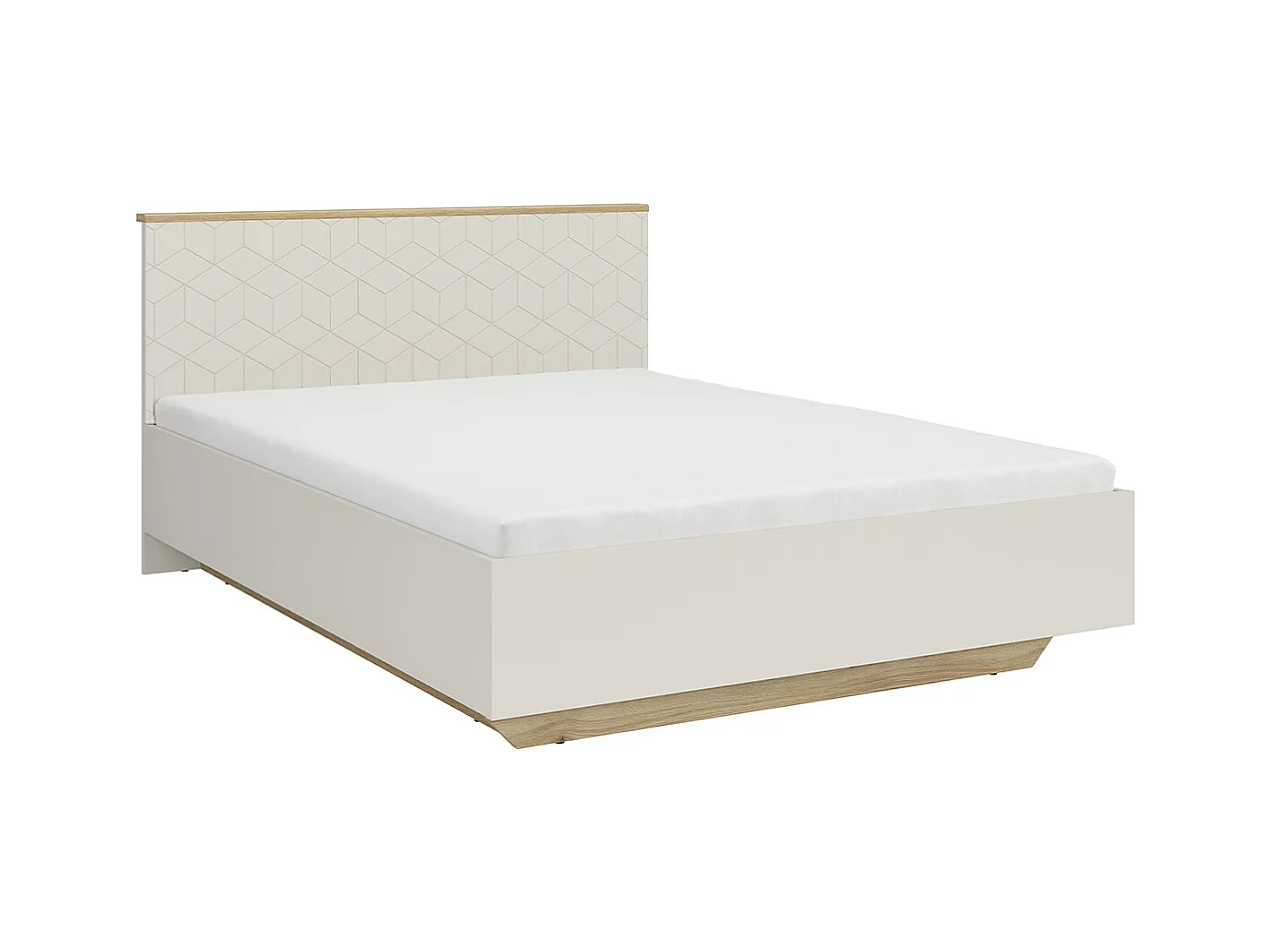 Letto con contenitore con base Naya cachemire 160x200