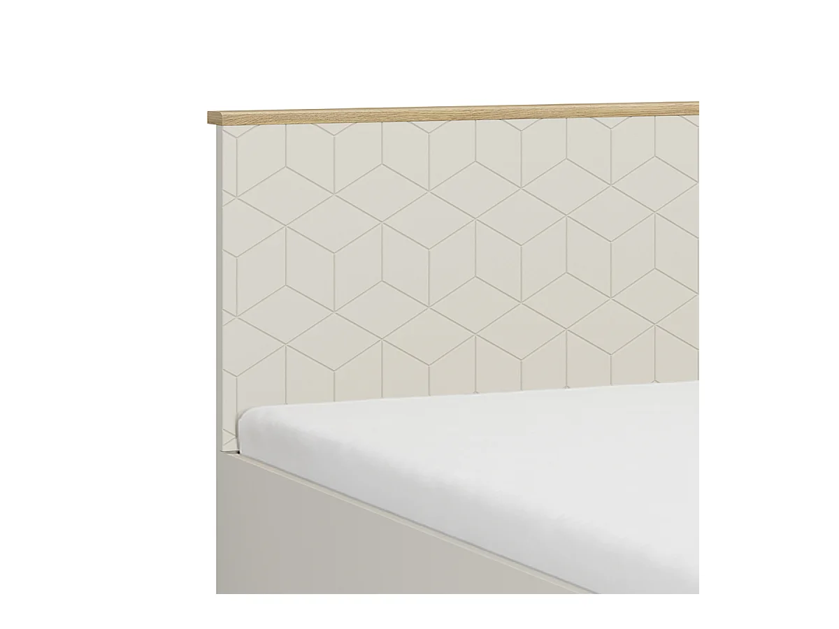 Letto con contenitore con base Naya cachemire 160x200