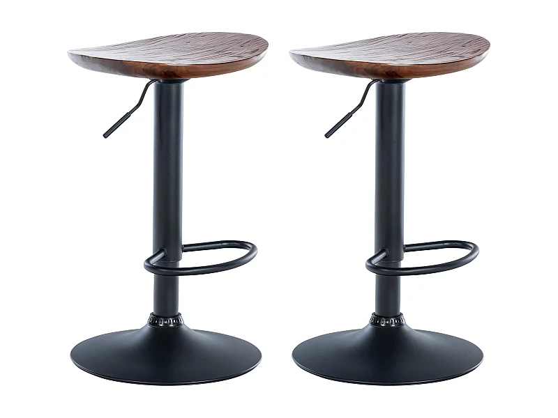 Lot de 2 tabourets métal marron 41 x 38.5 x 80 cm TDB10599