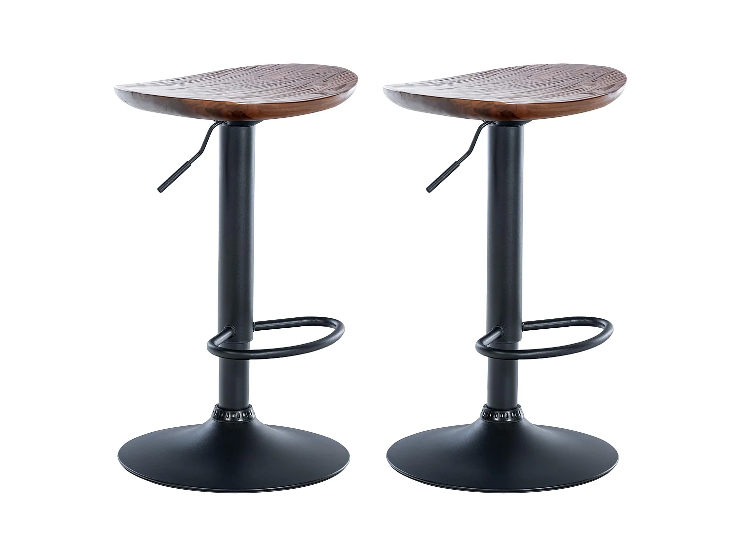 Lot de 2 tabourets métal marron 41 x 38.5 x 80 cm TDB10599