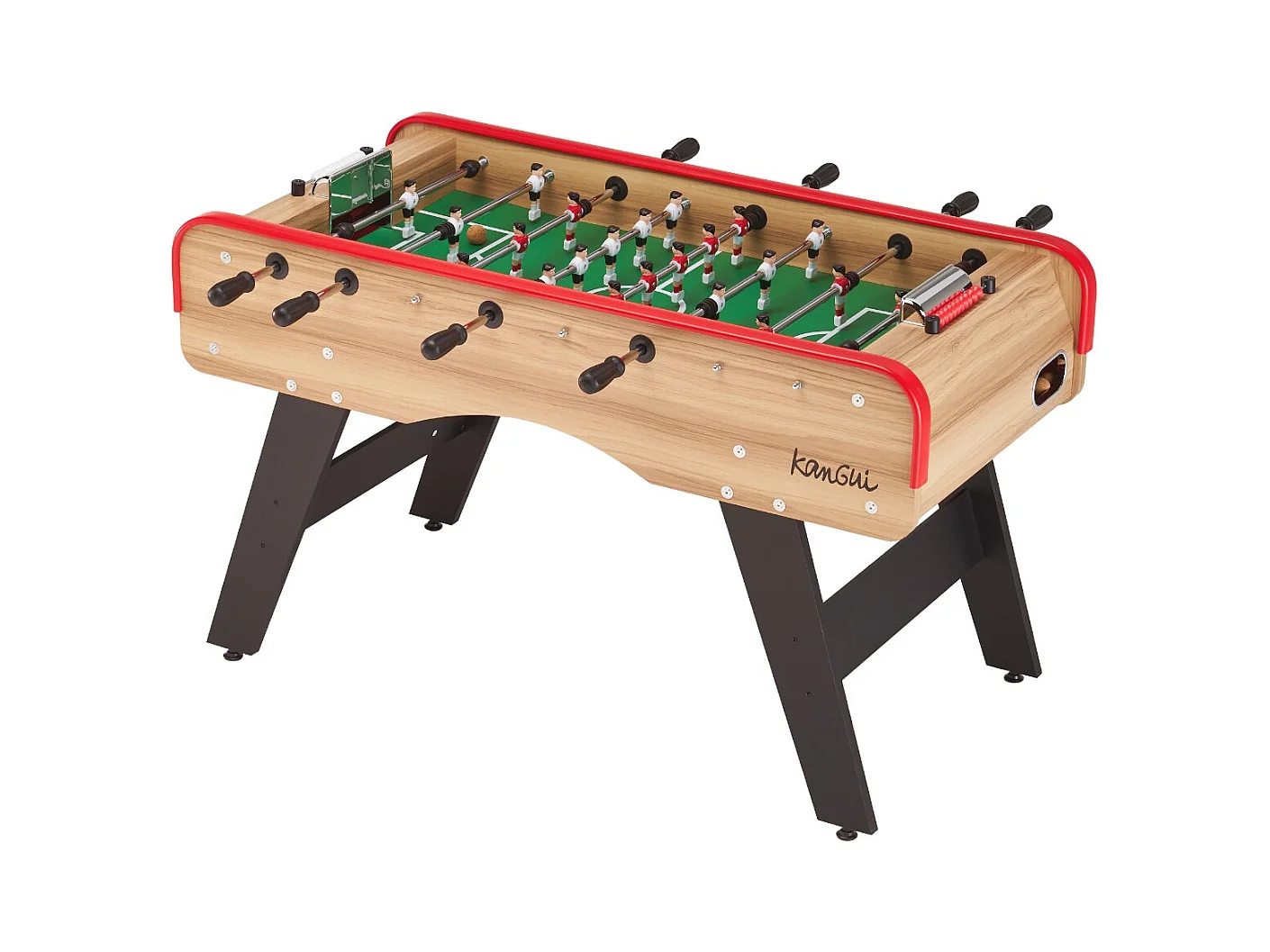 Baby foot classique - Adultes et adolescents - style café - 3 balles liège - 2 à 4 joueurs