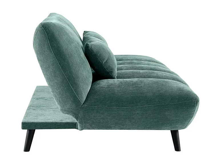 Peco - Canapé convertible 3 places en tissu chenille - Bleu canard