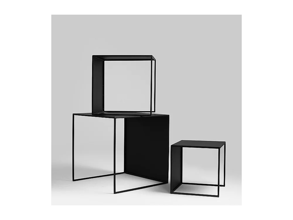 Tavolini da caffè 35x45x55 cm nero 2Wall Metallo Trio