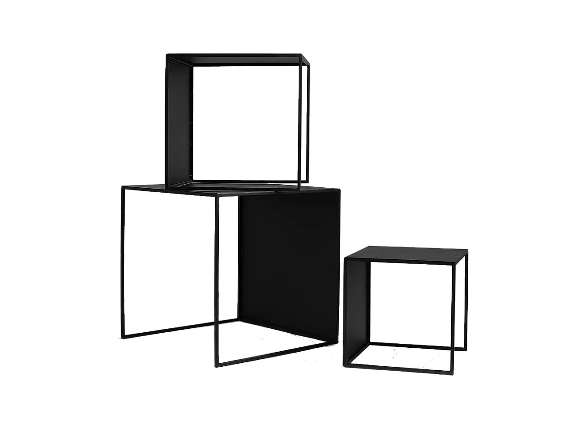 Tavolini da caffè 35x45x55 cm nero 2Wall Metallo Trio