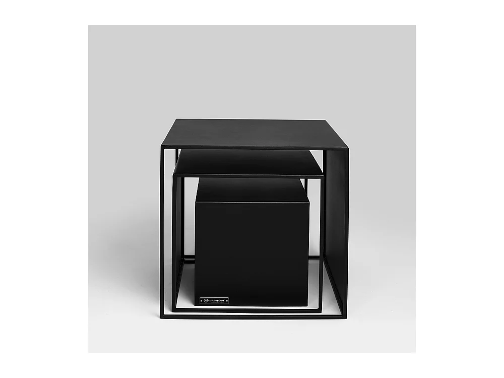 Tavolini da caffè 35x45x55 cm nero 2Wall Metallo Trio