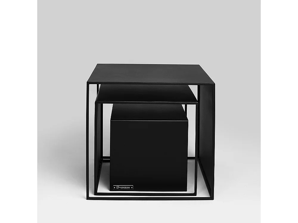 Salontafels 35x45x55 cm zwart 2Wall Metaal Trio