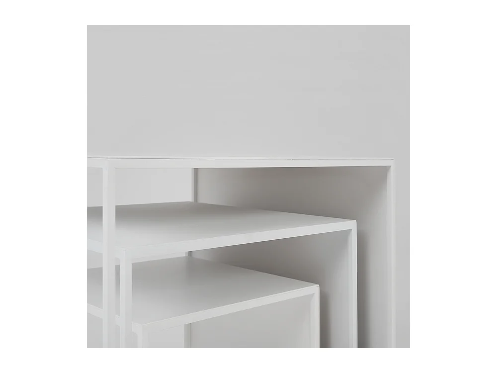 Mesas de centro 35x45x55 cm branco 2WALL TRIO METAL