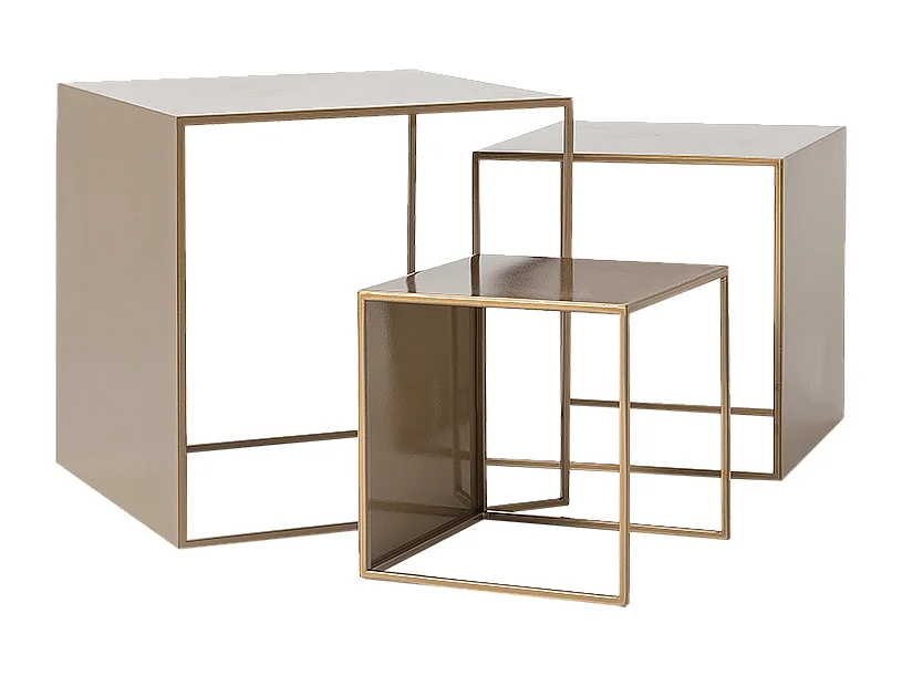 Couchtische 35x45x55 cm gold 2WALL TRIO METAL