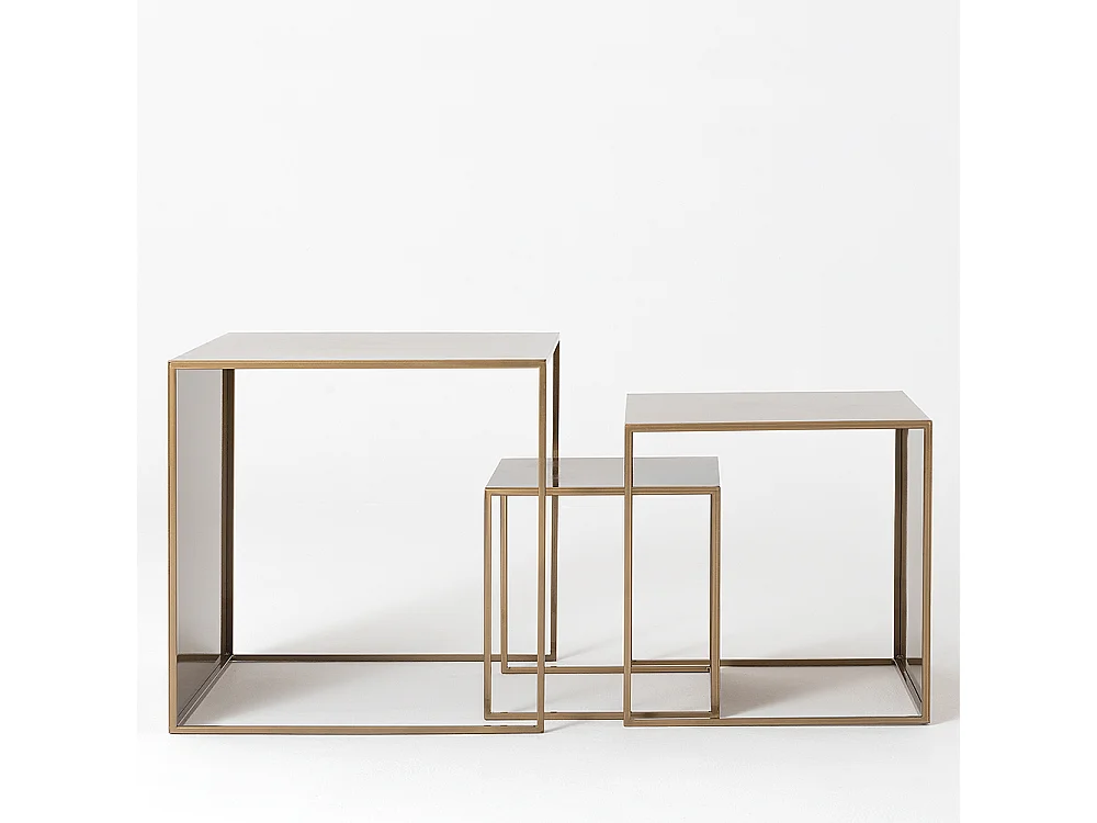 Couchtische 35x45x55 cm gold 2WALL TRIO METAL