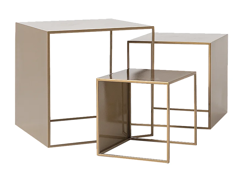 Tables basses 35x45x55 cm or 2WALL TRIO MÉTAL