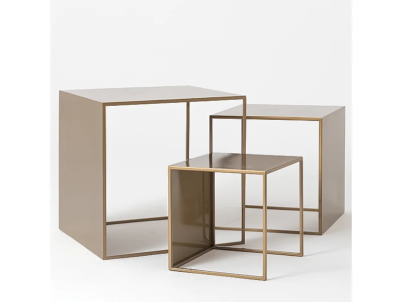 Salontafels 35x45x55 cm goud 2WAND TRIO METAAL