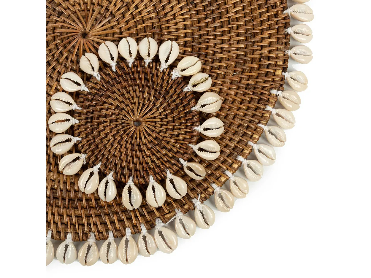 De Colonial Shell Placemat - Naturel Bruin