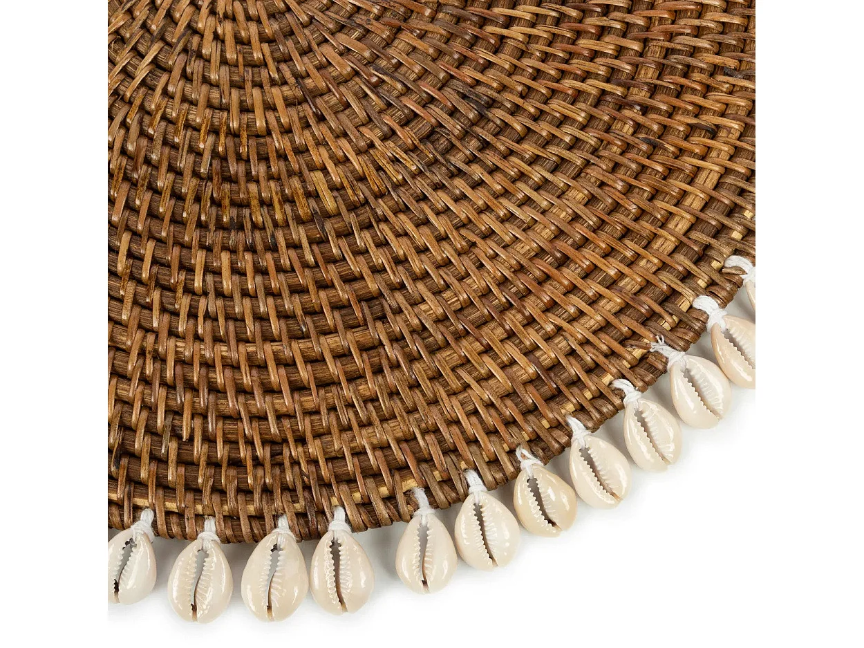 The Colonial Shell Placemat - Natural Brown