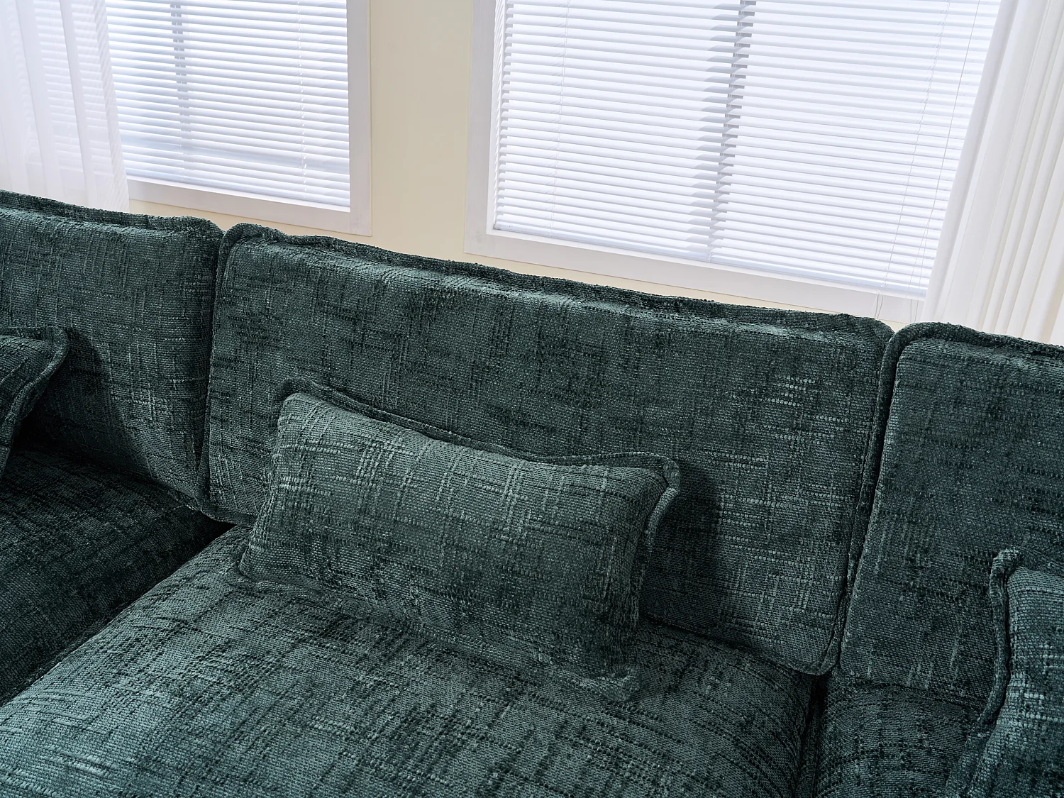 Modulaire 3-zitsbank - Voetensteun, opbergruimte en USB-poort - Smartphonehouder - Voor woonkamer, kantoor of slaapkamer