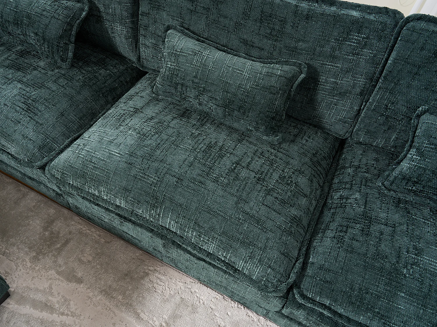 Modulaire 3-zitsbank - Voetensteun, opbergruimte en USB-poort - Smartphonehouder - Voor woonkamer, kantoor of slaapkamer