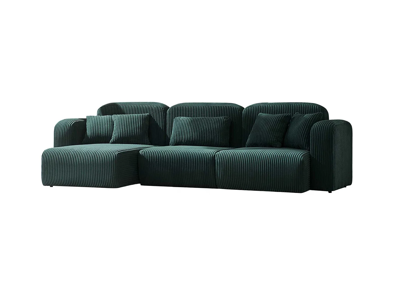 Canapé d'angle en velours côtelé Kuba