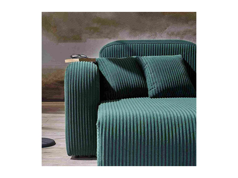 Canapé d'angle en velours côtelé Kuba