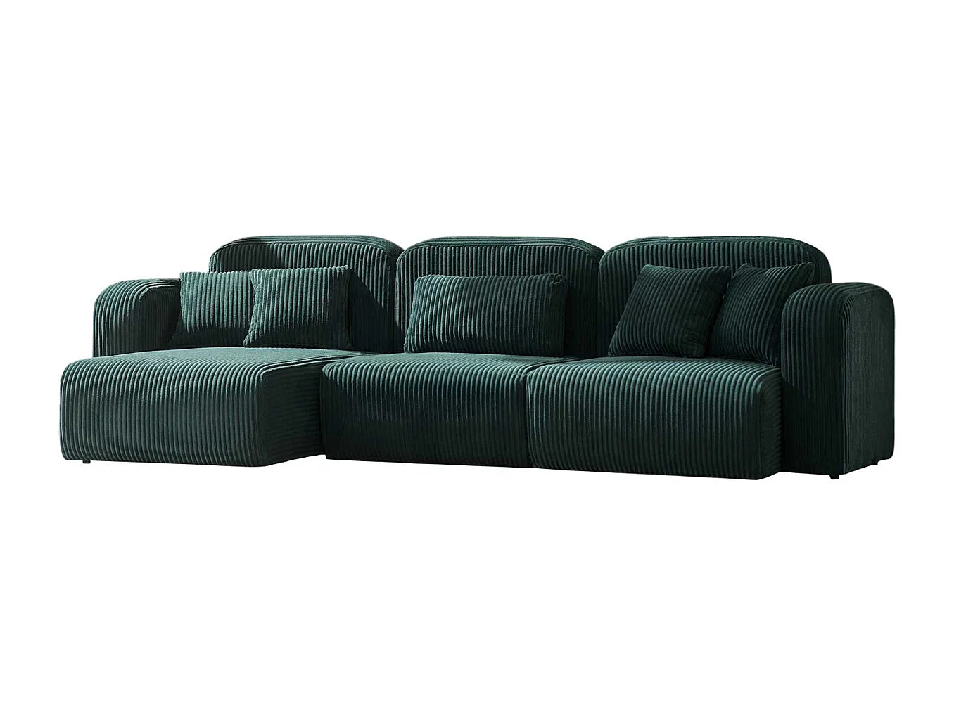 Canapé d'angle en velours côtelé Kuba