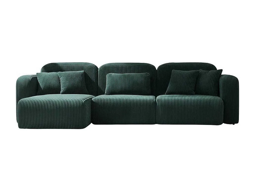 Canapé d'angle en velours côtelé Kuba