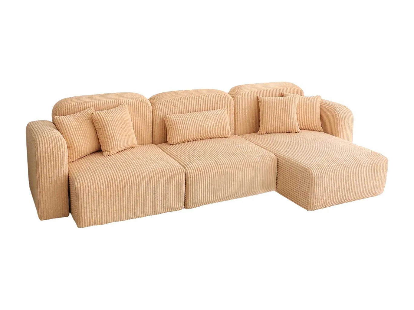 Canapé d'angle en velours côtelé Kuba