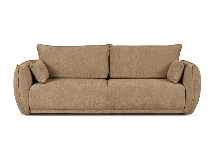 Canapé moderne Loren avec fonction de couchage 238x100x90 cm – tissu Raven 34 marron clair