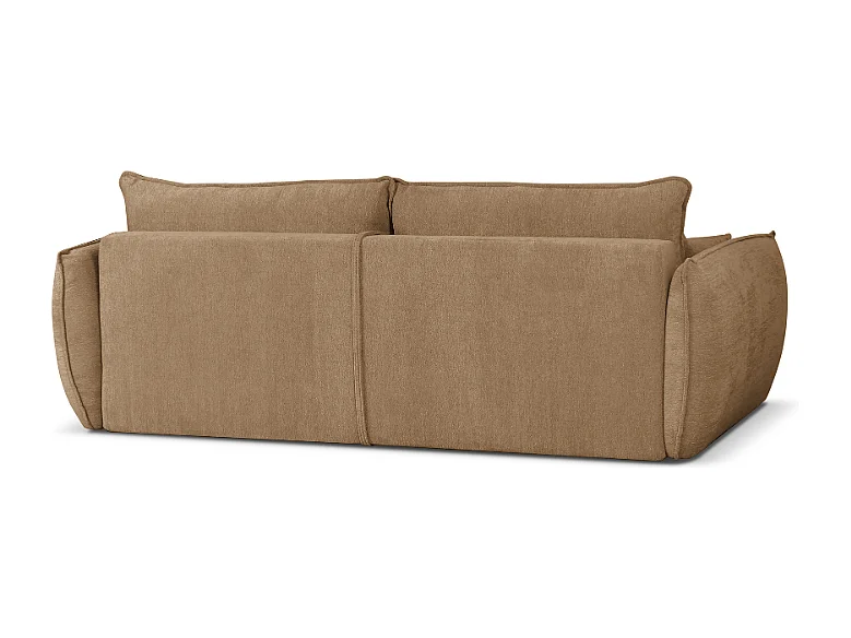 Nowoczesna sofa Loren z funkcją spania 238x100x90 cm – jasnobrązowa Raven 34