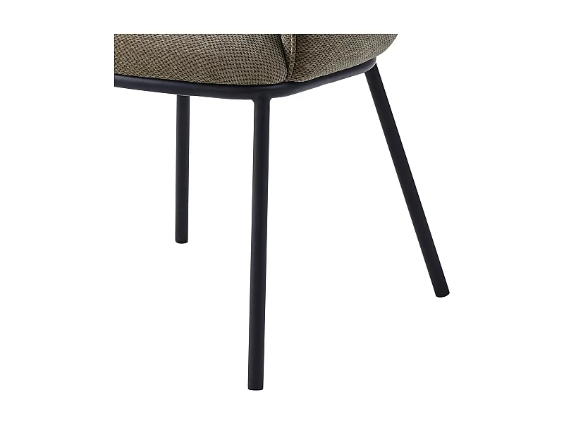 ALVIN-Poltrona da tavolo in tessuto Luxury marronne