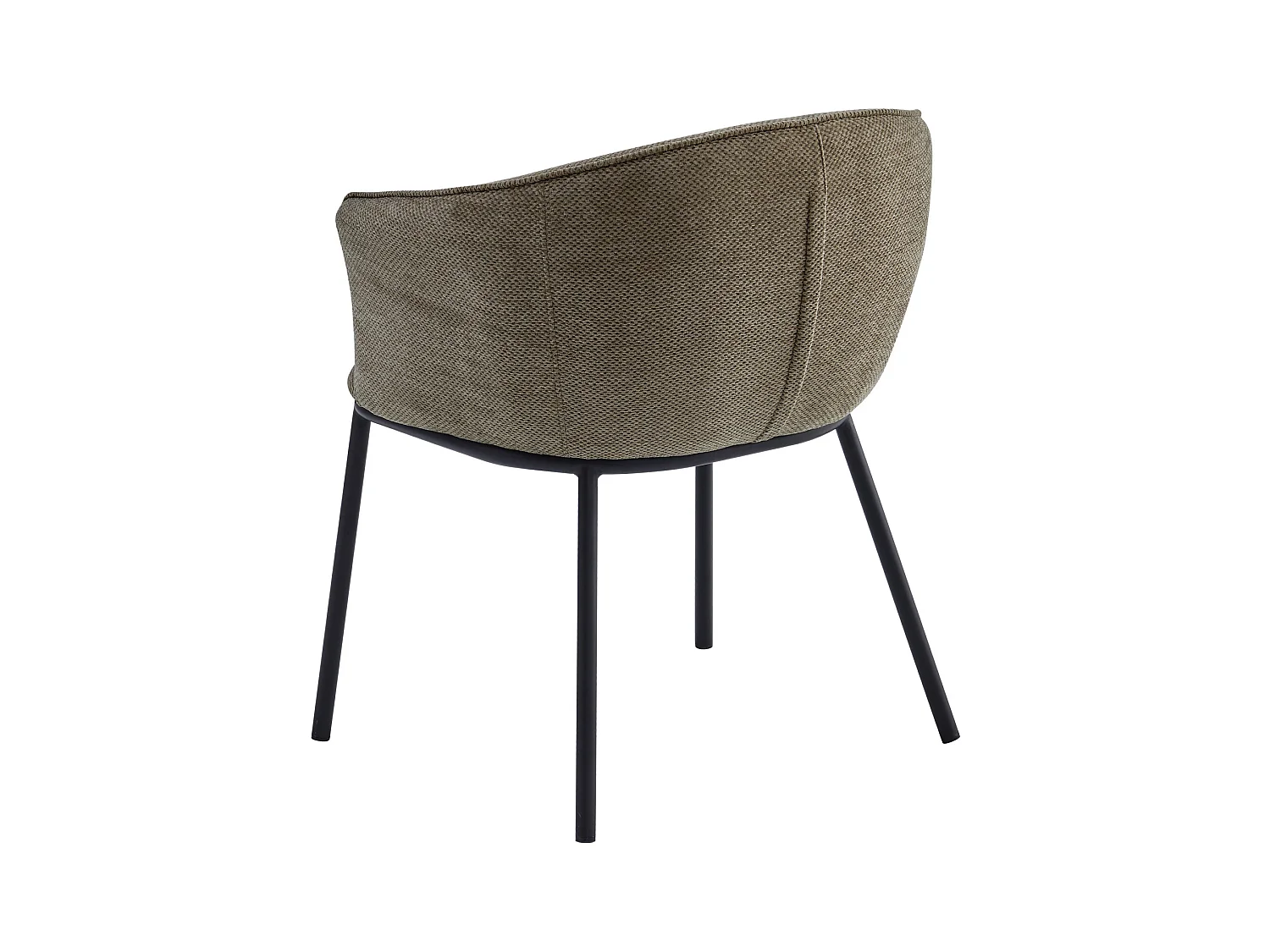 ALVIN-Poltrona da tavolo in tessuto Luxury marronne