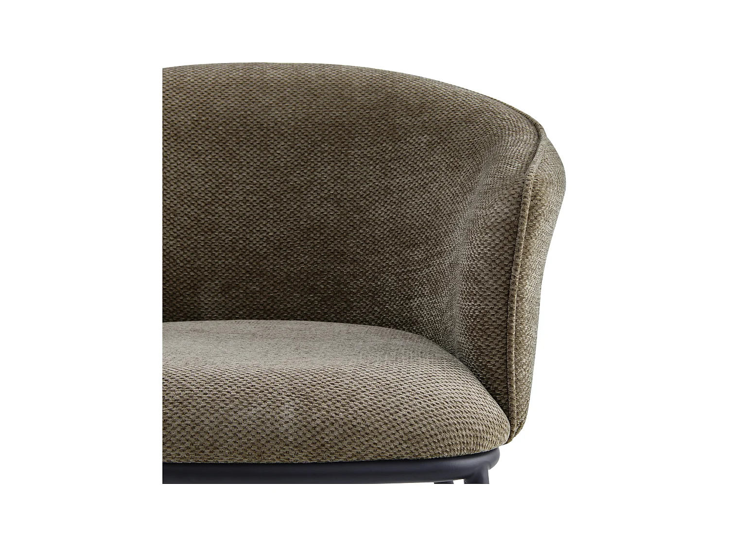 ALVIN-Poltrona da tavolo in tessuto Luxury marronne