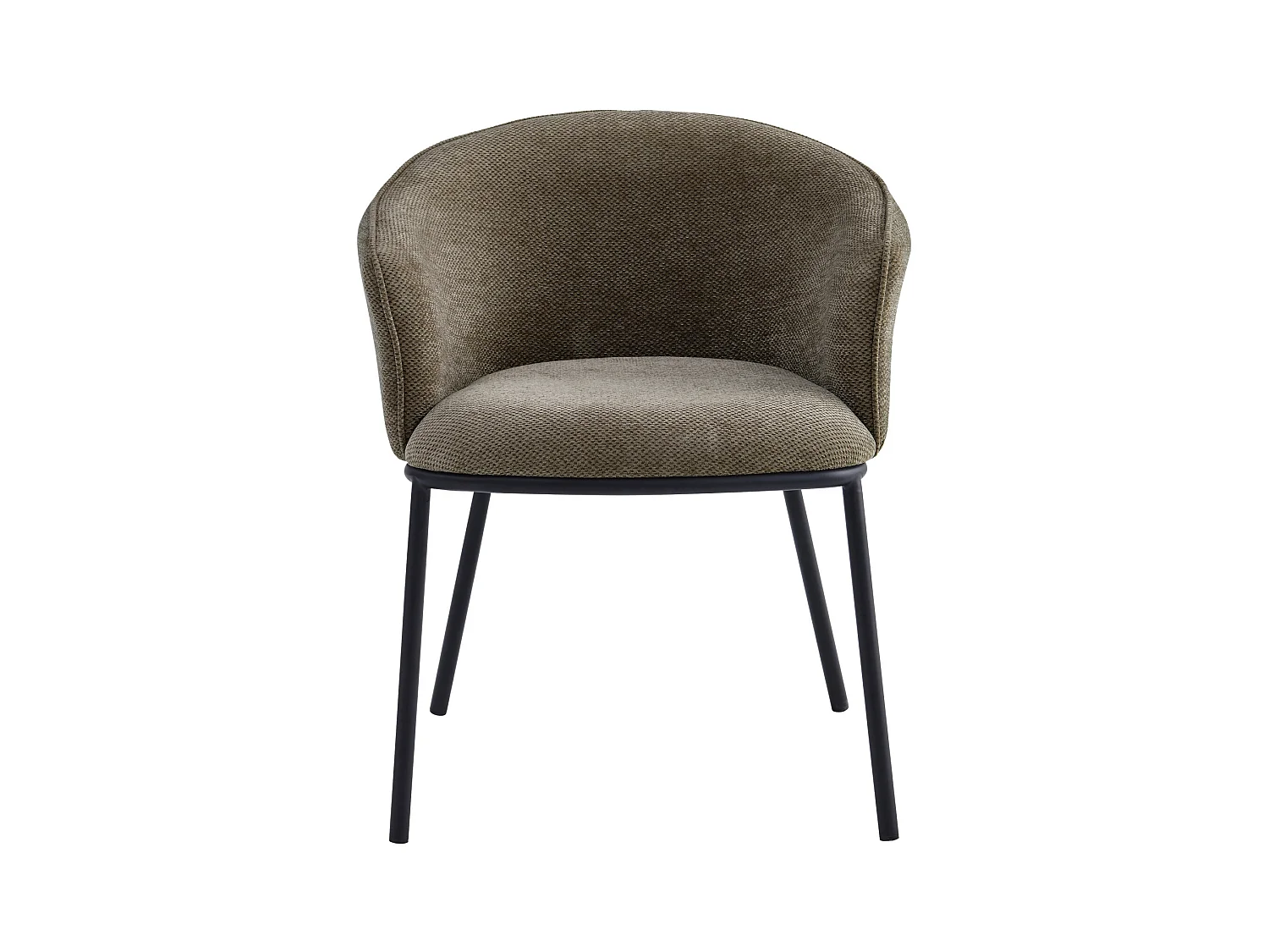 ALVIN-Poltrona da tavolo in tessuto Luxury marronne