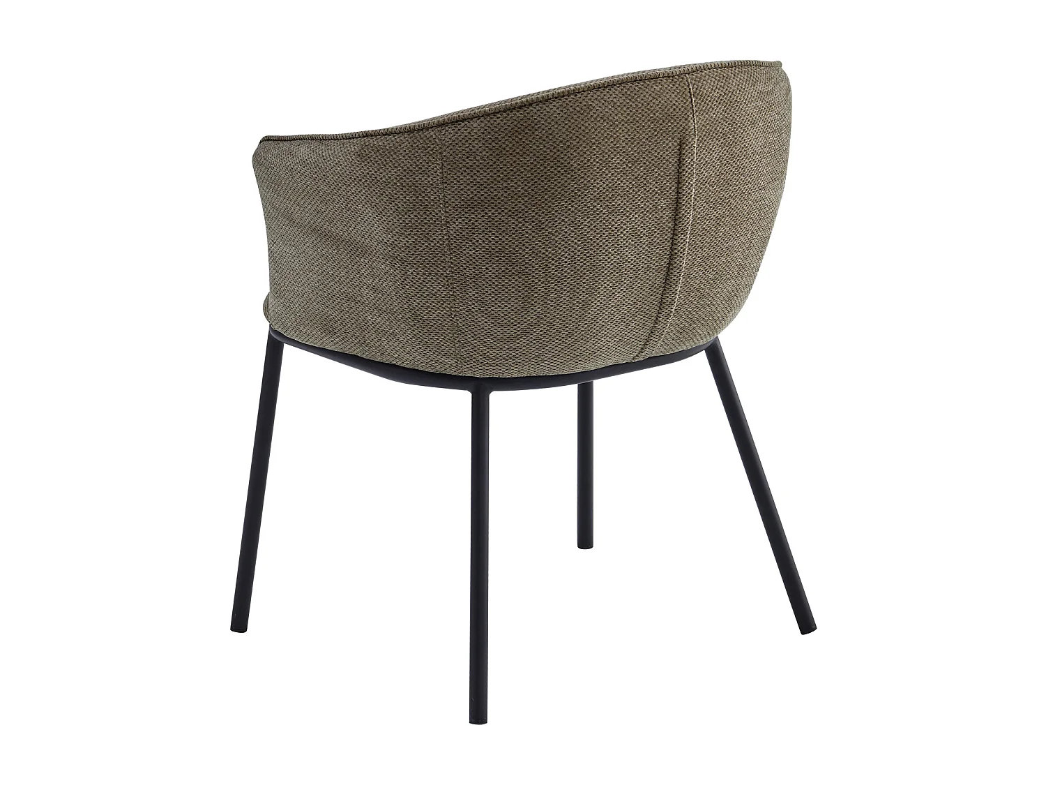 ALVIN-Poltrona da tavolo in tessuto Luxury marronne