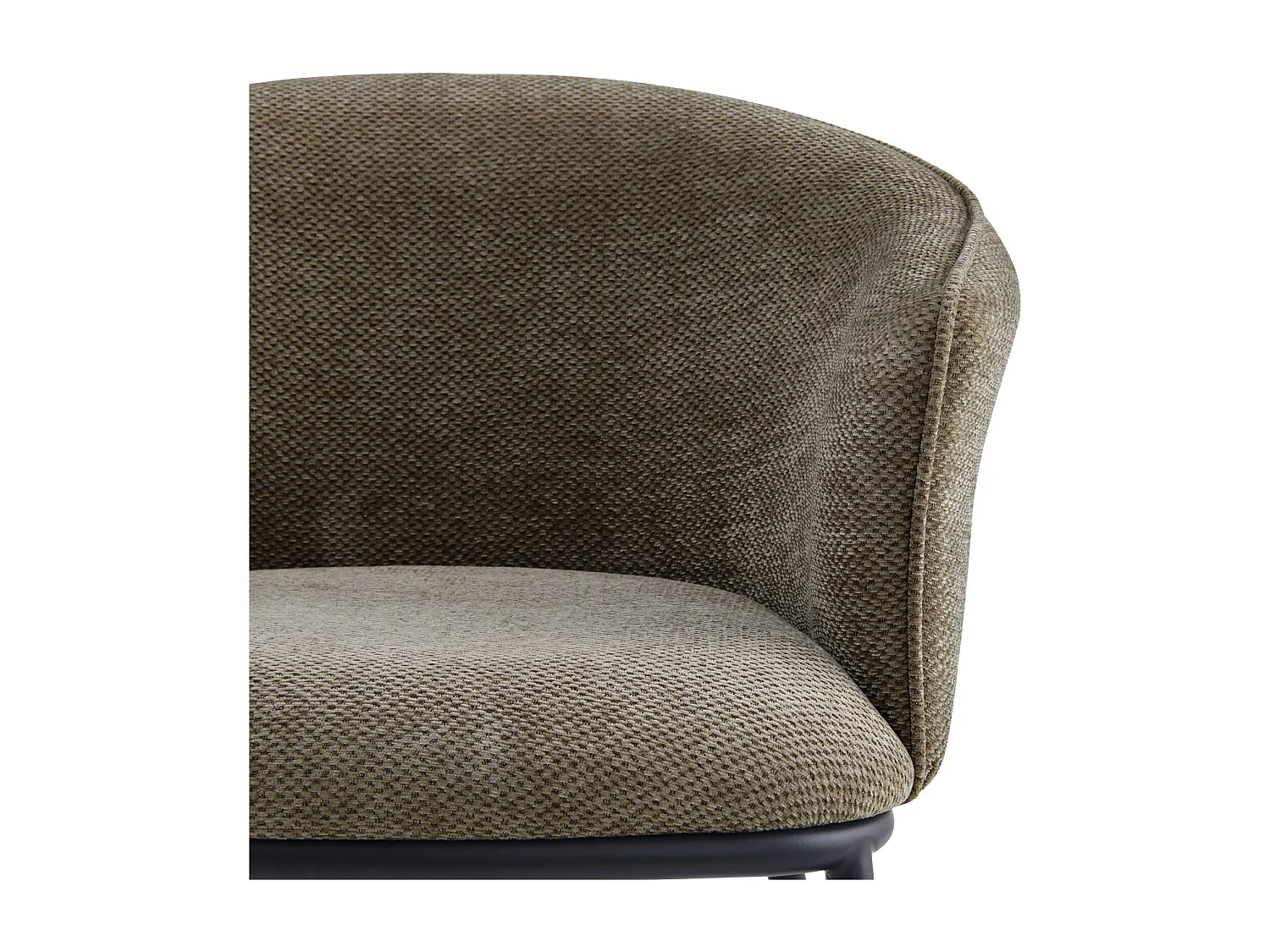 ALVIN-Poltrona da tavolo in tessuto Luxury marronne