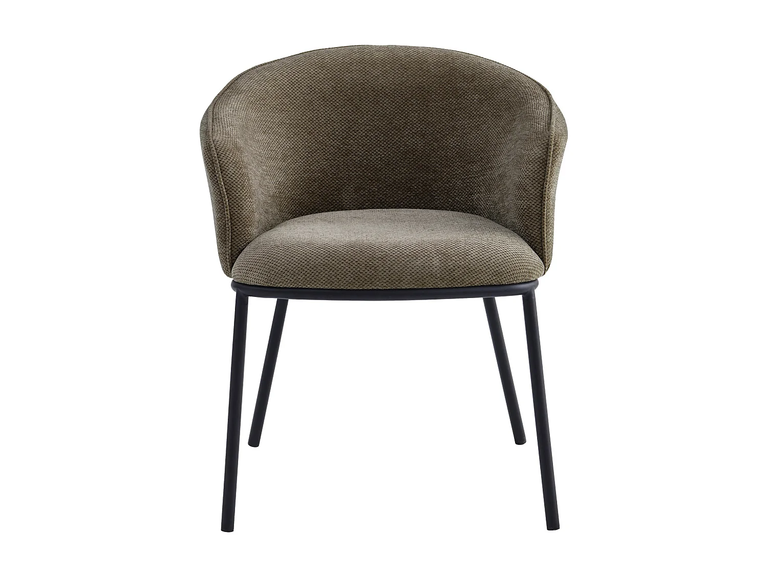 ALVIN-Poltrona da tavolo in tessuto Luxury marronne