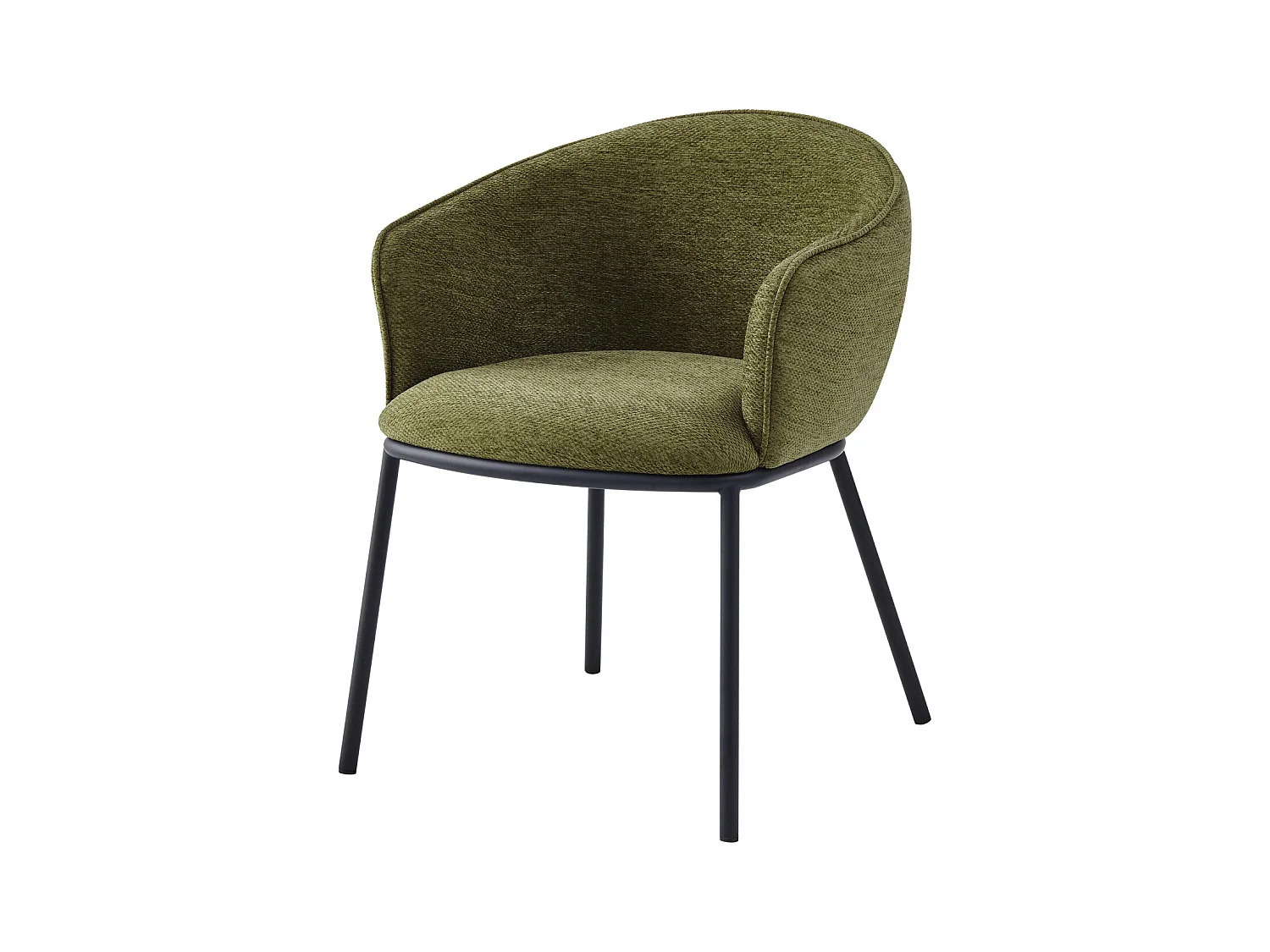 ALVIN-Poltrona da tavolo in tessuto Luxury Kaki