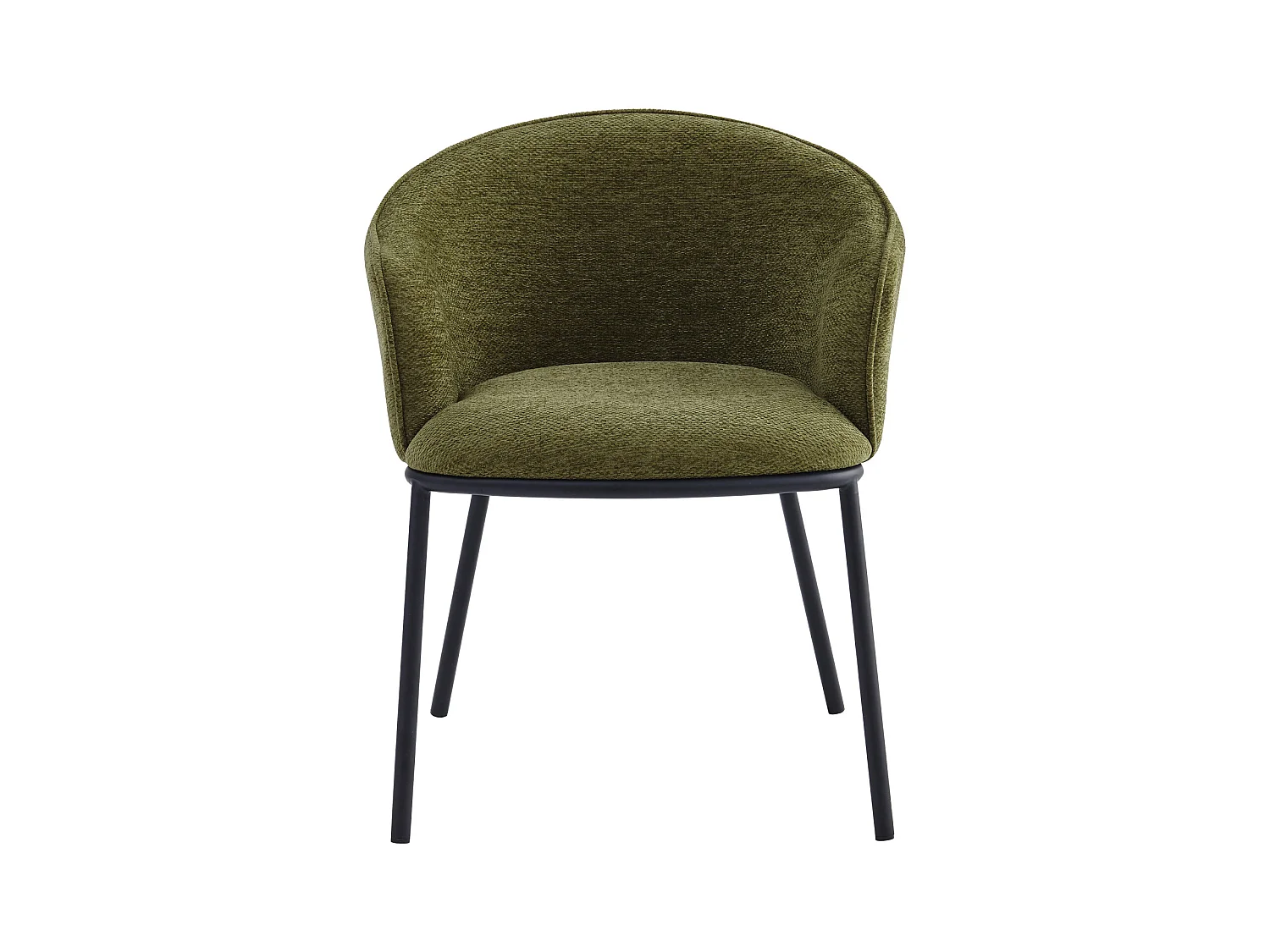 ALVIN-Poltrona da tavolo in tessuto Luxury Kaki