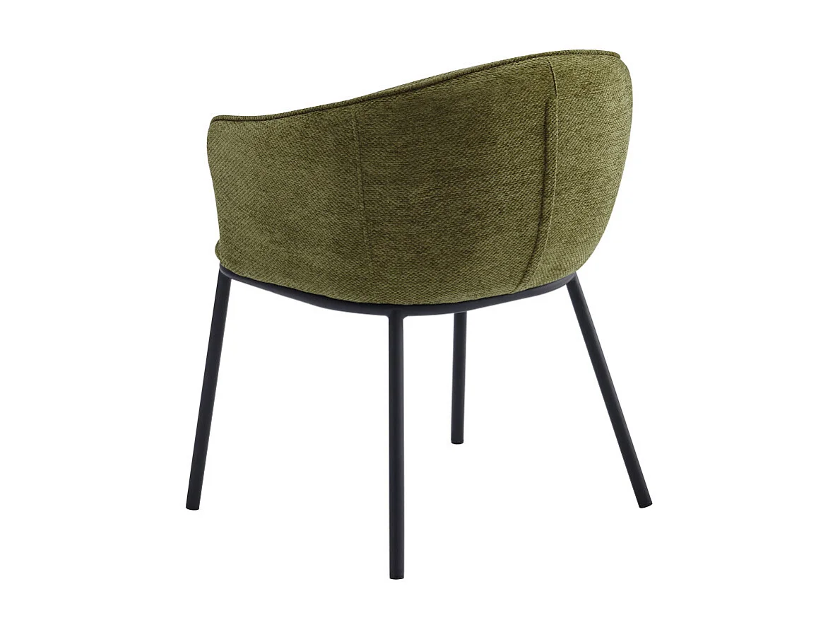 ALVIN-Poltrona da tavolo in tessuto Luxury Kaki