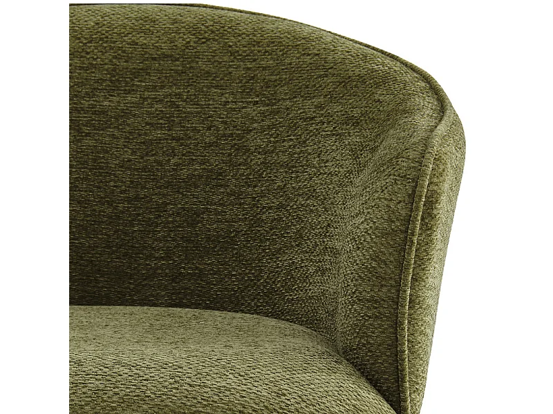 ALVIN-Poltrona da tavolo in tessuto Luxury Kaki