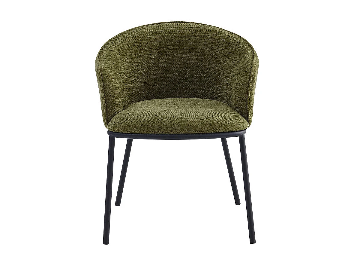 ALVIN-Poltrona da tavolo in tessuto Luxury Kaki