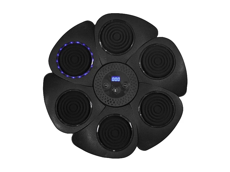 Machine de boxe murale avec enceinte intégrée et une paire de gants et 4 bandes auto-agrippantes