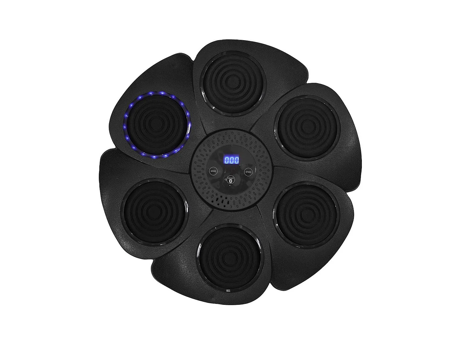 Machine de boxe murale avec enceinte intégrée et une paire de gants et 4 bandes auto-agrippantes