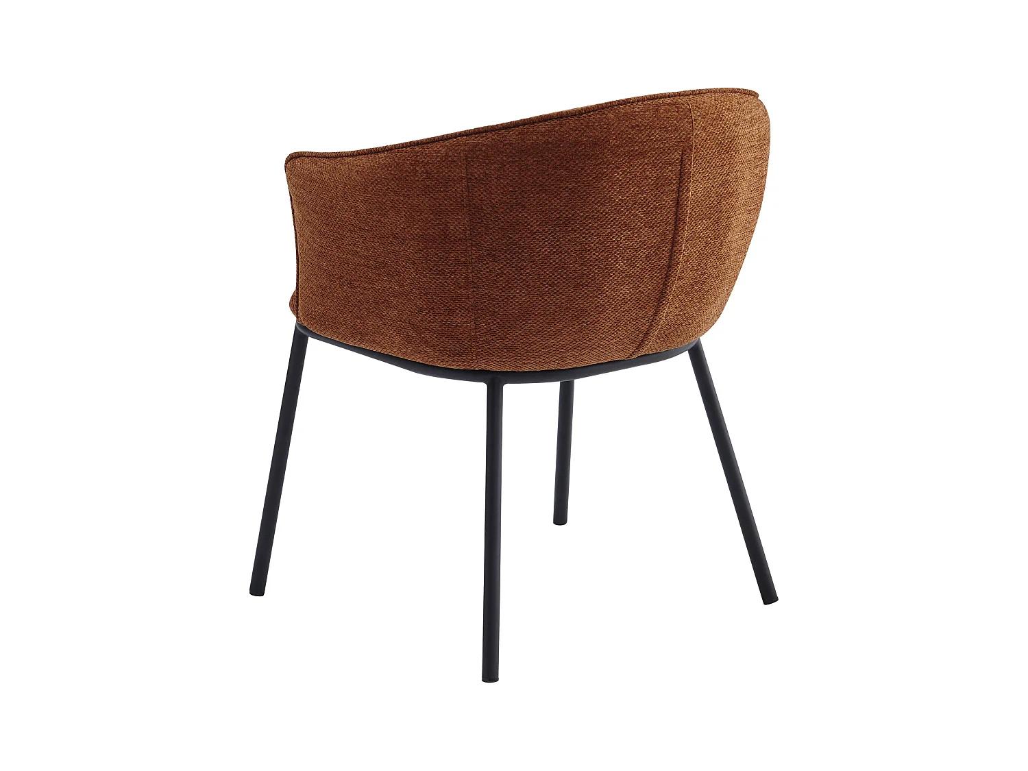 ALVIN-Poltrona da tavolo in tessuto Luxury Terracotta